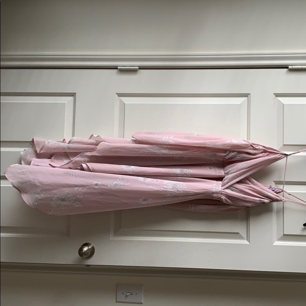 Pink and white flower dress